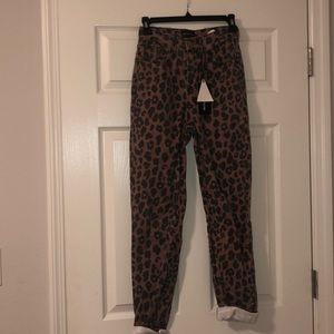 Brown Leopard Print Jeans